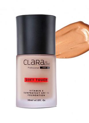 Тональна основа hd soft touch з spf 15 claraline 714 sun beige, 30 мл