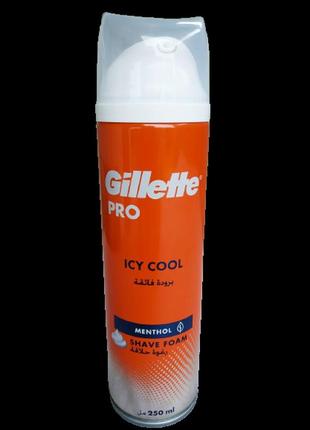 Пена для бритья gillette pro icy cool c ментолом, 250 мл1 фото