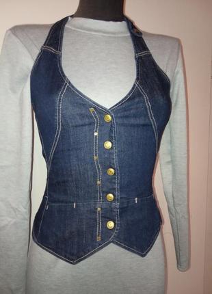 Безрукавка жилет, жакет джинс