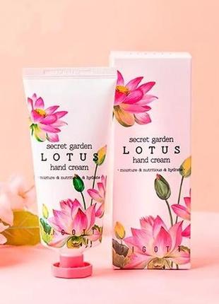 Крем для рук с лотосом - jigott secret garden lotus hand cream, 100 мл