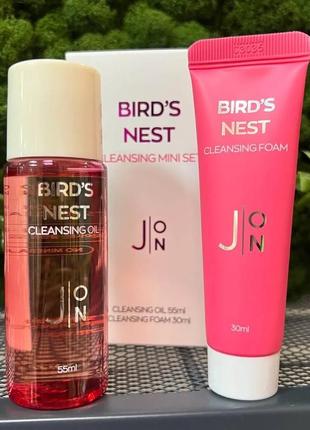 J:on очищающий набор миниатюр bird's nest cleansing mini set, 2 продукта