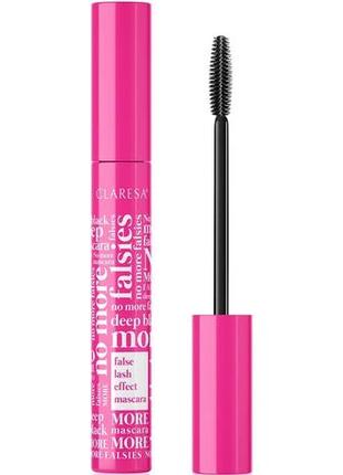 Тушь с эффектом накладных ресниц - claresa no more falsies mascara, 10 г