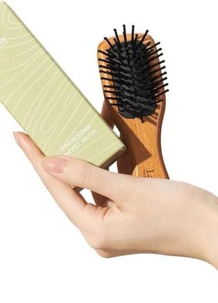 Деревянная щетка для волос lador mini wood paddle brush2 фото