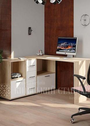 Письменный стол с поворотной тумбой