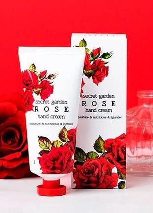 Крем для рук з трояндою - jigott secret garden rose hand cream, 100 мл
