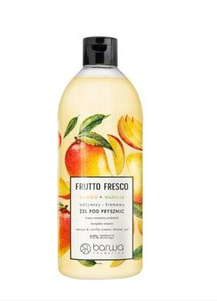 Живильний гель для душу mango + vanilla frutto fresco 480 мл1 фото