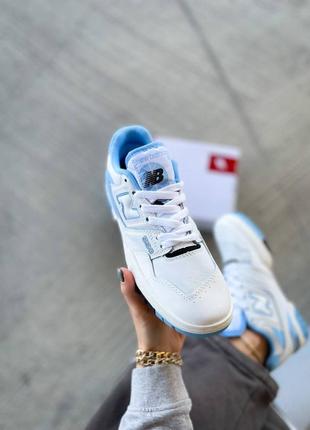 Жіночі кросівки new balance 550 "white university blue" (преміум якість)8 фото