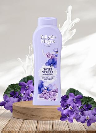 Гель для душу "солодка фіалка" - tulipan negro sweet violet shower gel, 650 мл