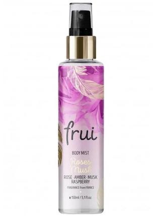 Парфюмированный мист для тела и волос - frui roses musk, 150 мл