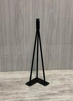 Ножка для стола "конусная лайт" н-450 мм, черный ( труба д-10х1,2 ) / опора для стола...