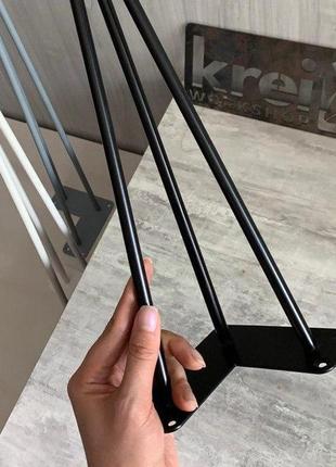 Ножка для стола "конусная лайт" н-450 мм, черный ( труба д-10х1,2 ) / опора для стола...