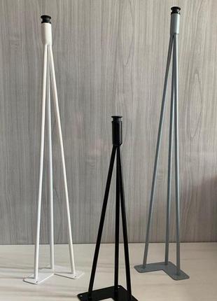 Ножка для стола "конусная лайт" н-450 мм, черный ( труба д-10х1,2 ) / опора для стола...