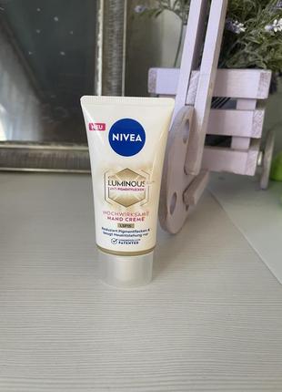 Крем для рук nivea luminous против пигментных пятен