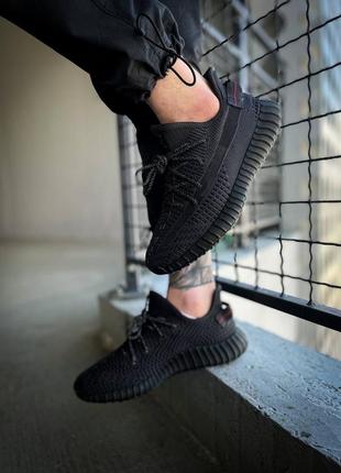Adidas yeezy 350 v2 black reflective (реф шнурки)🔥5 фото