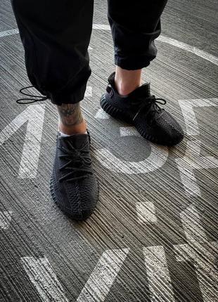 Adidas yeezy 350 v2 black reflective (реф шнурки)🔥2 фото