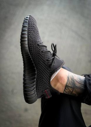 Adidas yeezy 350 v2 black reflective (реф шнурки)🔥3 фото