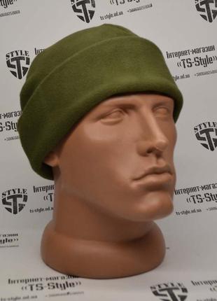 Флісовая військова шапка-біні amazon олива3 фото