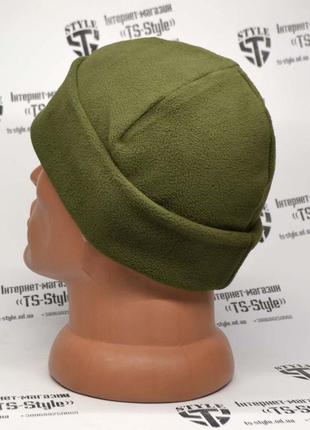 Флісовая військова шапка-біні amazon олива4 фото