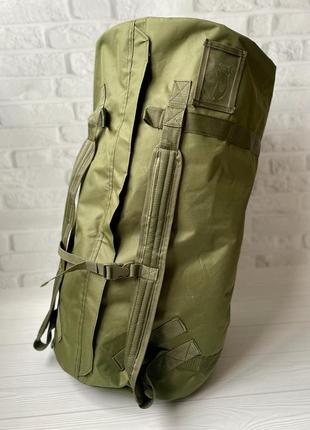 Сумка баул рюкзак дорожная армейская для вещей военная 128 литров прочная водонепроницаемая хаки олива4 фото