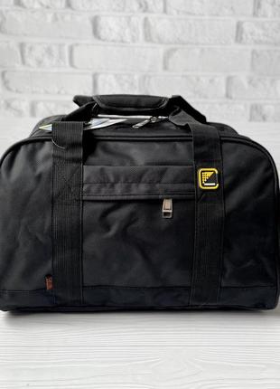 Дорожная сумка черная спортивная из полиэстра средняя через плечо tongsheng2 фото