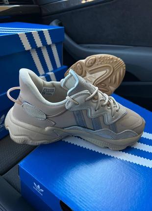 Чоловічі кросівки adidas originals ozweego beige9 фото