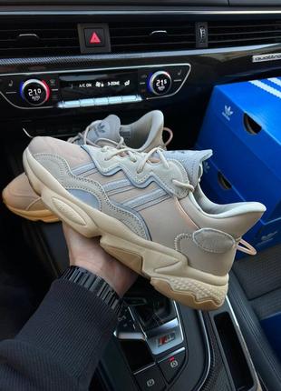 Чоловічі кросівки adidas originals ozweego beige1 фото