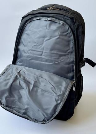Чоловічий рюкзак чорний спортивний якісний молодіжний повсякденний зручний вмістимий8 фото