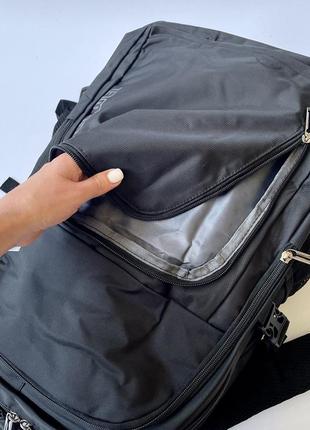 Чоловічий рюкзак чорний спортивний якісний молодіжний повсякденний зручний вмістимий7 фото