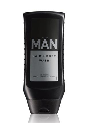 Шампунь-гель для душу для чоловіків avon man (250 мл)