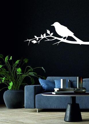 Декоративное настенное панно «птичка. грач на ветке», декор на стену9 фото
