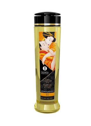 Масажна олія shunga stimulation - peach (240 мл) натуральна зволожуюча ( so4494 ) feromon1 фото