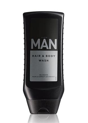 Шампунь-гель для душу для чоловіків avon man (250 мл)