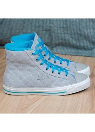 Замшевые утепленные кеды converse 146498c оригинал 36-37р. 23,5 см.