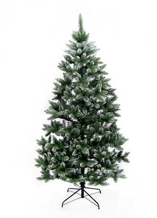 Новогодняя искусственная ёлка elegant 220см зелёная с белыми кончиками