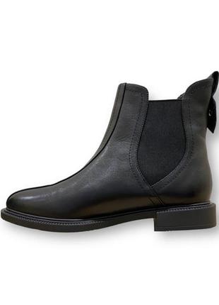 Женские кожаные челси черные деми ботинки на каждый день 619506r-1-n925 brokolli 25512 фото