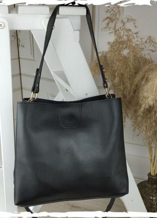 Сумка жіноча чорна з екошкіри. сумка женская черная. сумка чорна, екошкіра сумка