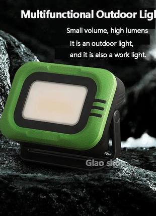 Кемпинговый фонарь с солнечной зарядкой, led лампа 1200 люмен, зеленый5 фото