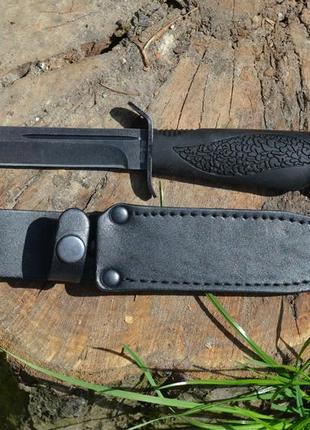 Нож нескладной финка 3, изготавливается из нержавеющей стали, с кожаным чехлом в комплекте2 фото