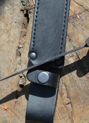 Нож нескладной финка 3, изготавливается из нержавеющей стали, с кожаным чехлом в комплекте3 фото