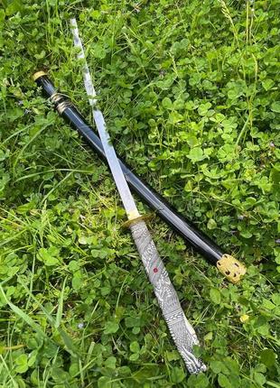 Самурайський меч катана дракон, з підставкою у комплекті, елітний подарунок чоловікові5 фото