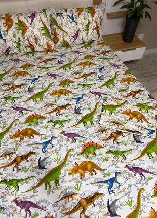 Комплект постільної білизни сімейний (динозавр)4 фото