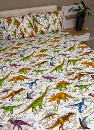 Комплект постільної білизни сімейний (динозавр)2 фото