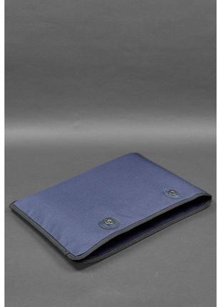 Шкіряна сумка для ноутбука та документів синій crazy horse blanknote арт. bn-bag-50-nn10 фото