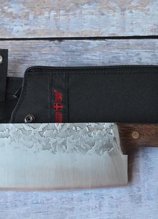 Мисливський кухарський ніж-сокира сан дао, з тканинним чохлом в комплекті2 фото