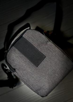 Сумка мужская через плечо черная тканевая барсетка,мессенджер мужской текстиль,сумка планшет мужская наплечная4 фото