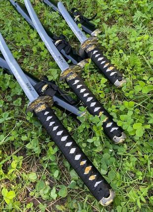 Набір самурайський меч катана тріада 3в1 на підставці, солідний подарунок чоловікові8 фото