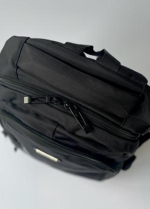 Рюкзак чоловічий чорний для ноутбука міцний водонепроникний молодіжний спортивний5 фото