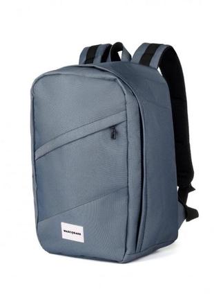 Рюкзак для ручної поклажі 40x20x25 rw графіт (wizz air / ryanair) wascobags арт. rwgraph
