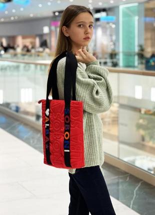 Красная сумка шоппер alba soboni арт. 1326321 фото