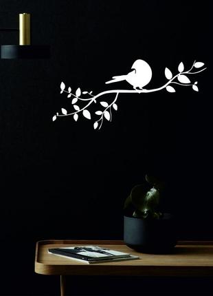 Декоративное настенное панно «птичка на ветке», декор на стену8 фото
